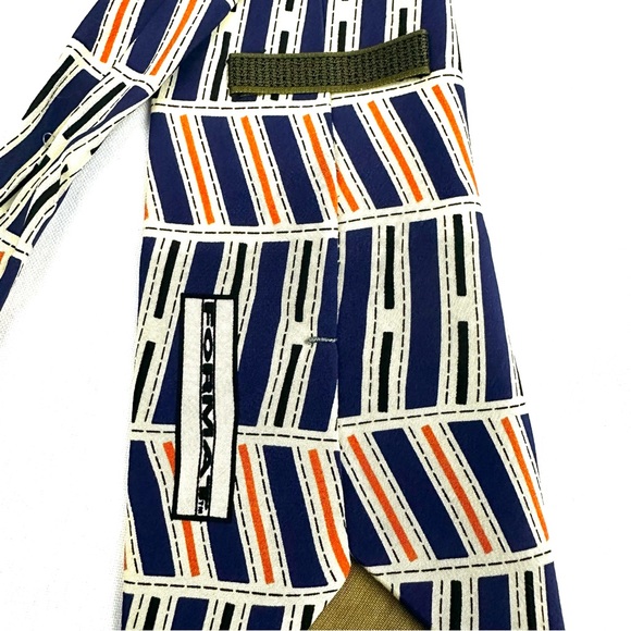 Format Blue and Orange Men's Silk Tie / Necktie - Picture 6 of 9